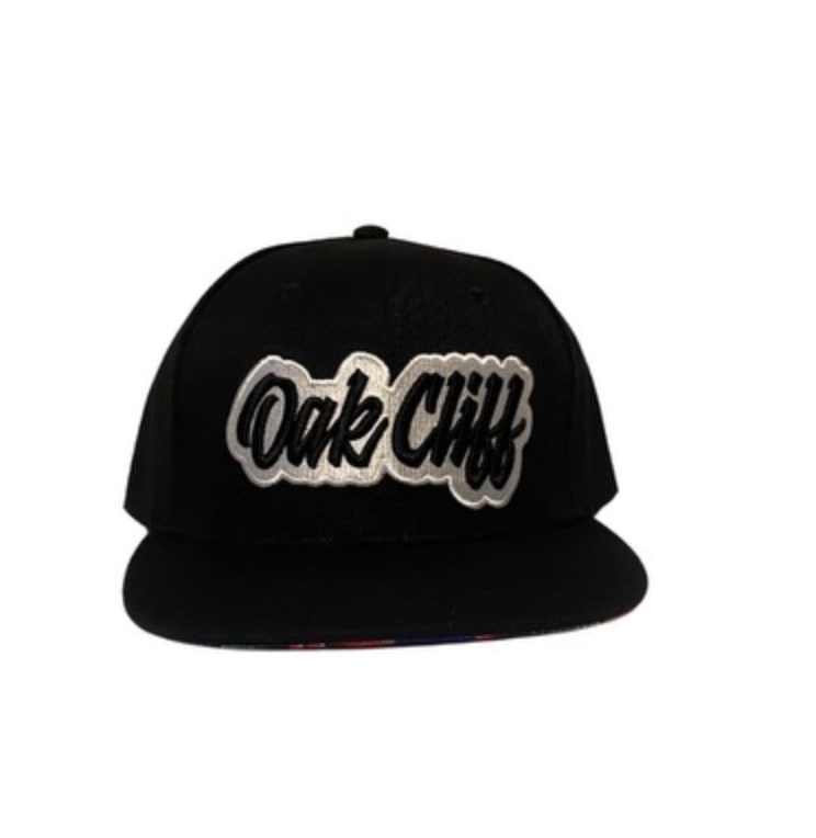 Oak Cliff Black Snapback Hat